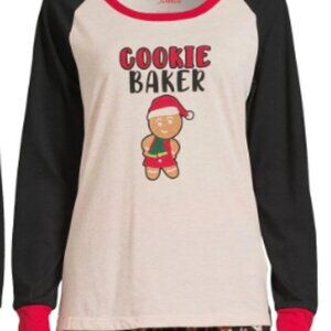 Jolly Jammies Med Womens “Cookie Baker” Christmas Pajamas Set NWT